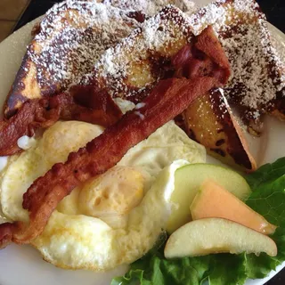 Waffle, 2 Eggs, and Bacon