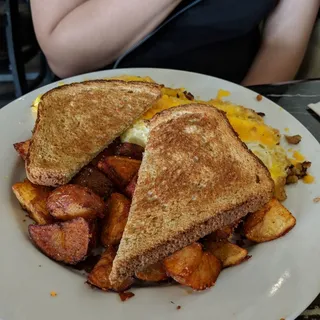 Sausage and Cheddar Cheese Omelet