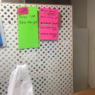 sticky notes on a wall