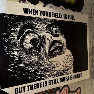 a picture of a poster on a wall