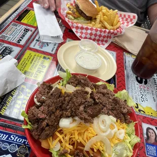 Burger salad - so delicious!