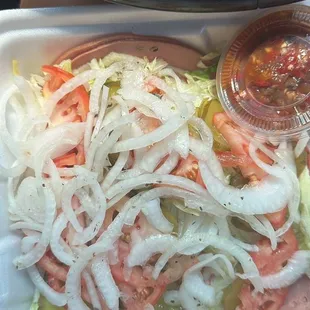 Italians Sandwich, No bread.