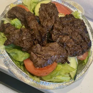 Steak tip salad - delicious!!