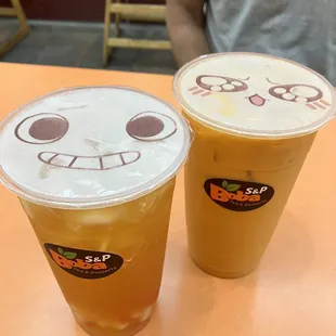 Grabbing my favorite bubble tea while waiting for takeout order at H-Mart