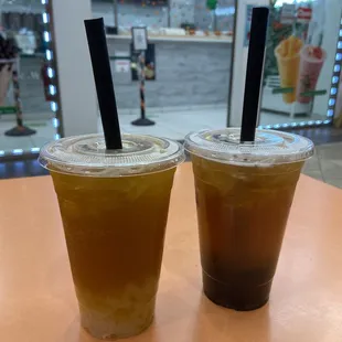 Mango tea and Peach Oolong Tea