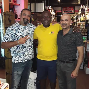 Hanging with Vinnie and Ray at the store, 2019.