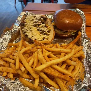 Cheeseburger and Signature Philly Cheesesteak Combo