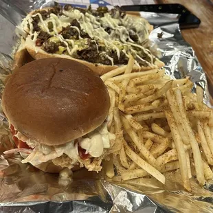 zinger, texas spicy Philly Cheesesteak, Seasoned Fries