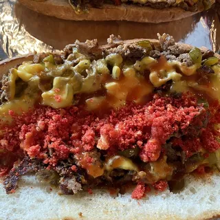 Flamin Hot Cheetos Cheesesteak