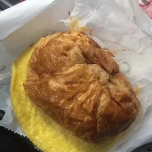 Sausage egg and cheese croissant