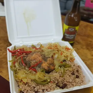 The jerk salmon was so savoury and spicy