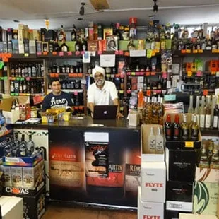 This place is stocked--and clean. It's one of the closest liquor stores in the area. The excellent service offsets the prices.