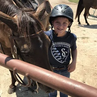 Smokey took good care of our little cowboy