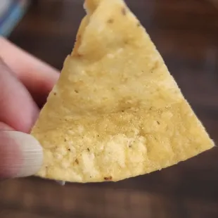 a hand holding a tortilla