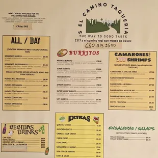 the menu