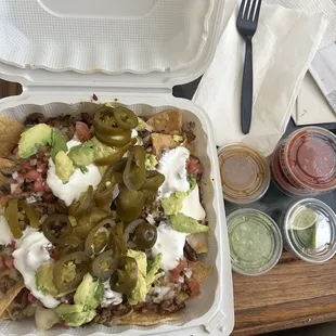 Super Nachos Half Pastor/ Half Asada