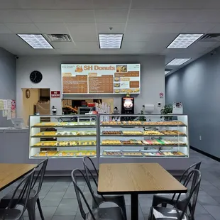 the interior of a bakery