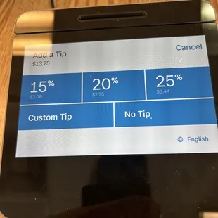 Tip screen