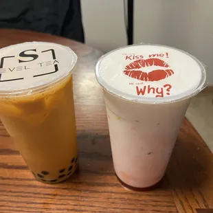 Thai tea and combo frozen yogurt  Delivered by DoorDash