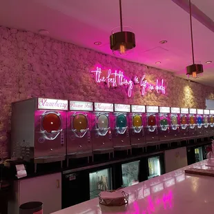 The bar with all the daiquiri machine flavors