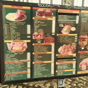 menu, bagels