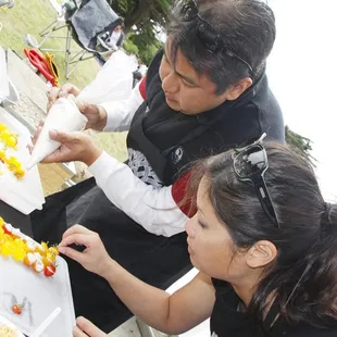 Chef Cruz donated his time, talent and quality work at the s+s booth for the fundraiser