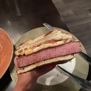 Fried Bologna Sandwich