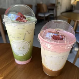 Strawberry matcha &amp; Strawberry Dream