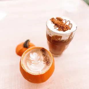 Pumpkin Spice Latte &amp; Pumpkin Cookie Cold Brew Latte