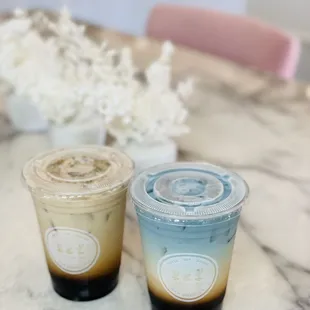 Vanilla Lavender Latte &amp; Blue Island Latte ~