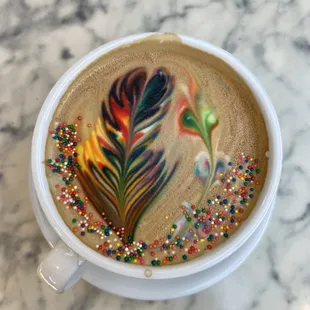 Rainbow latte