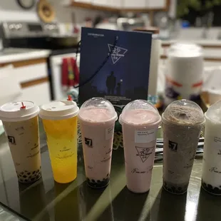 Signature Milk Tea with boba, Mango Icy Bubble, Strawberry Smoothie with/without boba, Oreo Smoothie with boba, Coconut Smoothie with boba