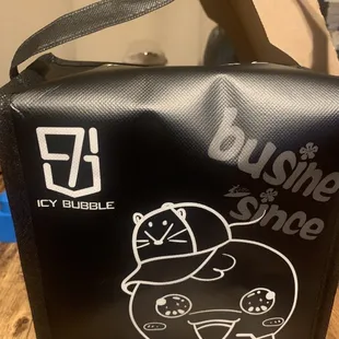 Oooh, I got a boba bag!