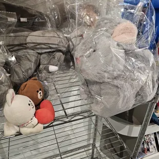 Upon closer inspection, plushies include bunnies!!!