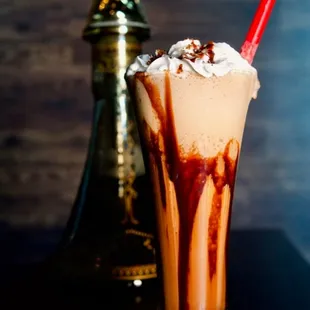 a chocolate milkshake