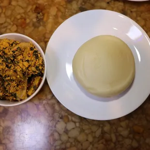 Egusi Soup with pounded yam