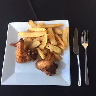 Chicken and fries