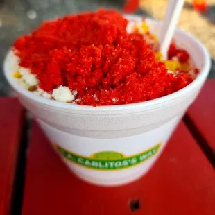 Hot Cheeto Corn in a cup
