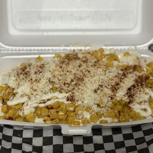 Hot Cheeto esquite, great portion and was so good