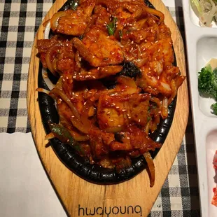 Pork belly with sesame leaf