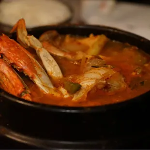 a bowl of seafood stew