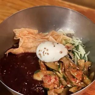 a bowl of food