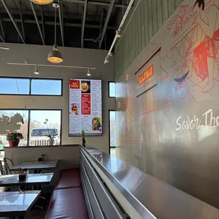 Entrance and line for take out