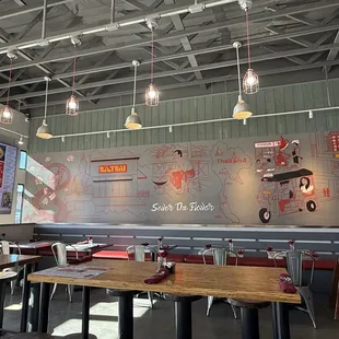 interior, sushi and sashimi