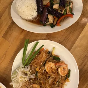 two plates of food