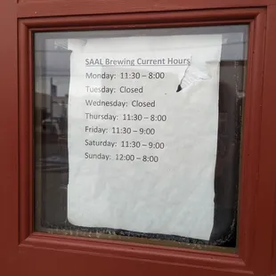 Business hours.