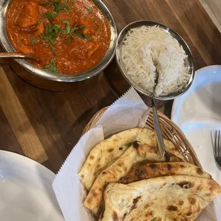 Butter Chicken Garlic Naan