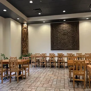 the dining area