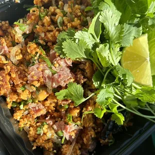 Nam Khao (Laos crispy fried rice)