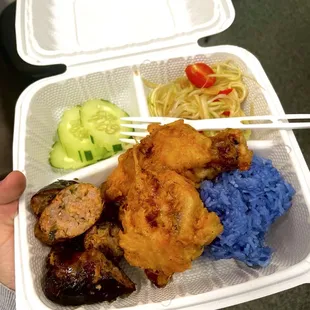 Lao Sausage and Fried Chicken
